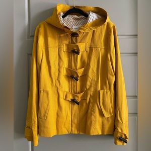 BANANA REPUBLIC peplum fit jacket with polka dot silk lining.